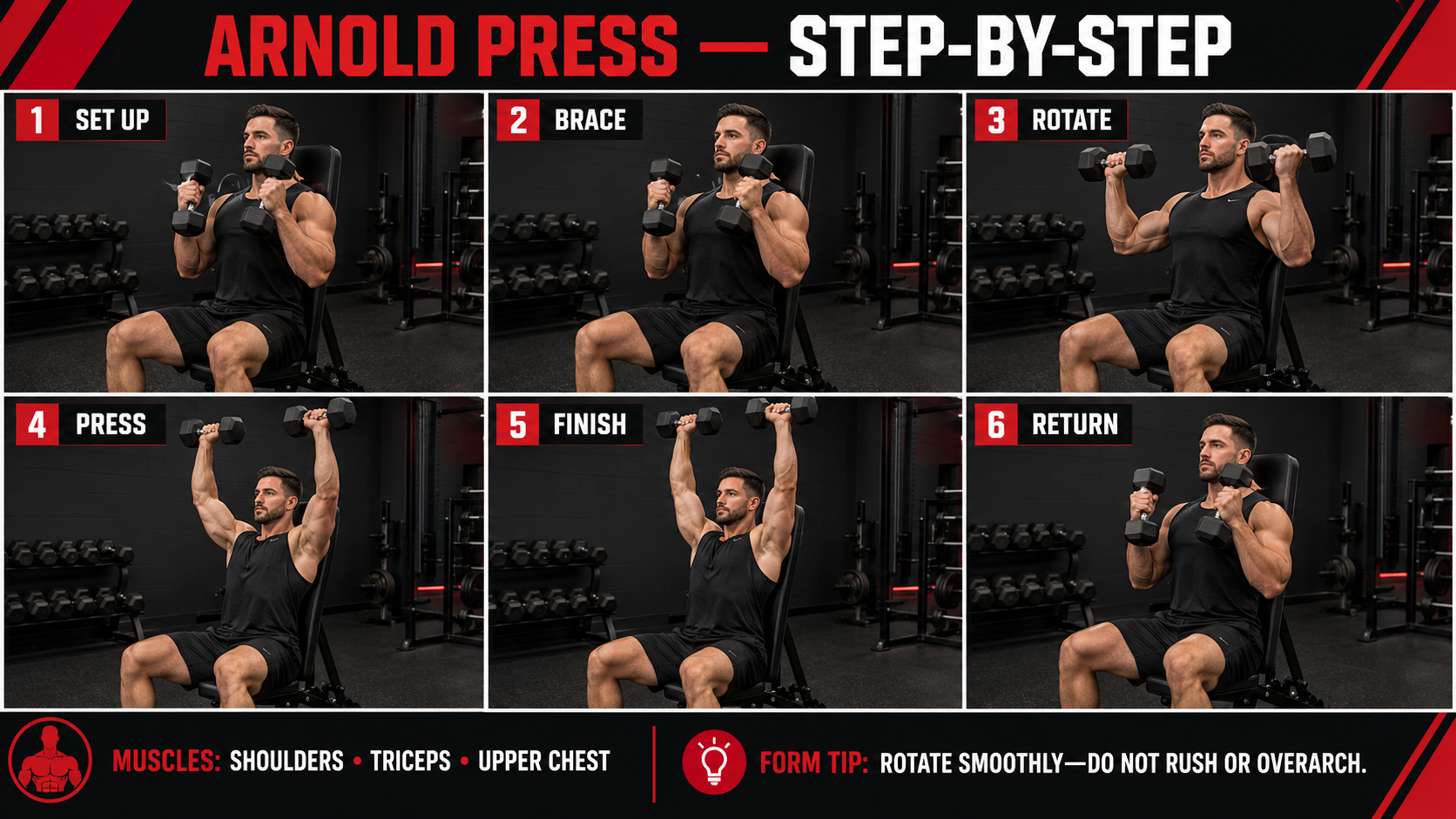 Arnold Press: Step-by-Step Exercise Guide