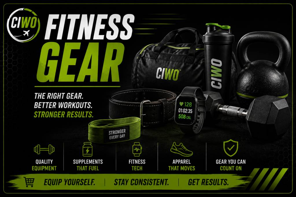 Fitness gear, workout equipment and training accessories
