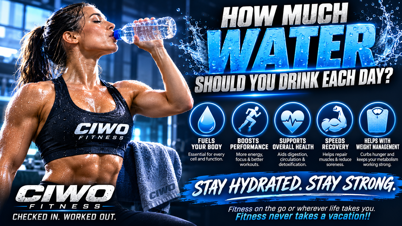 CIWO guide explaining how much water to drink each day and why hydration matters